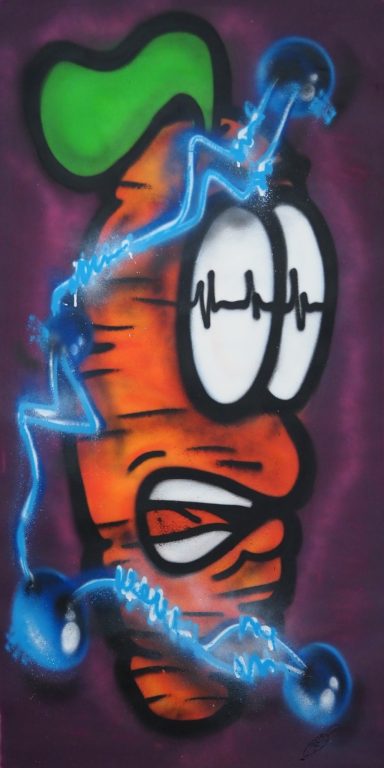 Carotte Graffiti graff vandal lyon lyonnais streetart officiel Rotka karotte carotte bio carrot wortel zanahoria Karotte  carota  